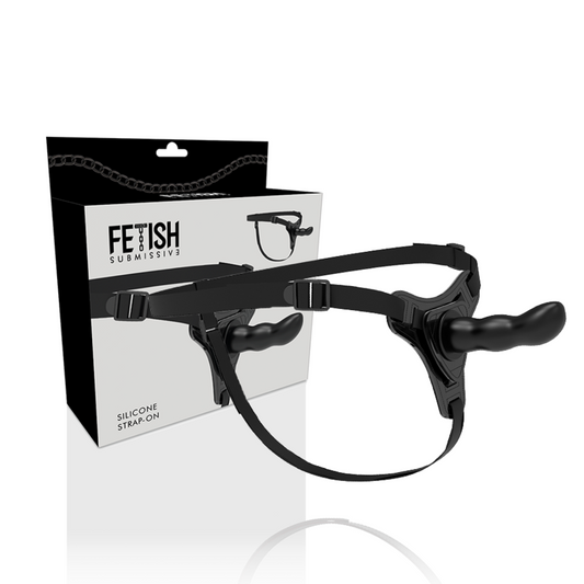 FETISH SUBMISSIVE HARNESS - SILICONE NOIR POINT G 16 CM FETISH SUBMISSIVE HARNESS