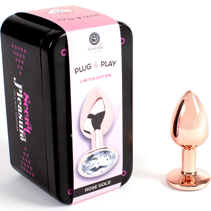 SECRETPLAY - PLUG ANAL EN MÉTAL OR ROSE PETITE TAILLE 7 CM SECRETPLAY TOYS