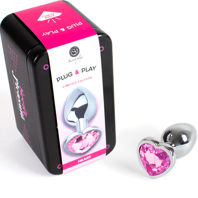 SECRETPLAY - PLUG ANAL EN MÉTAL COEUR FUCHSIA PETITE TAILLE 7 CM SECRETPLAY TOYS
