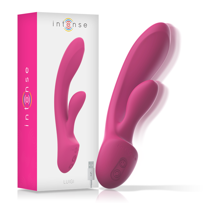 INTENSE - VIBRATEUR LUIGI RABBIT SILICONE LIQUIDE ROSE INTENSE FUN