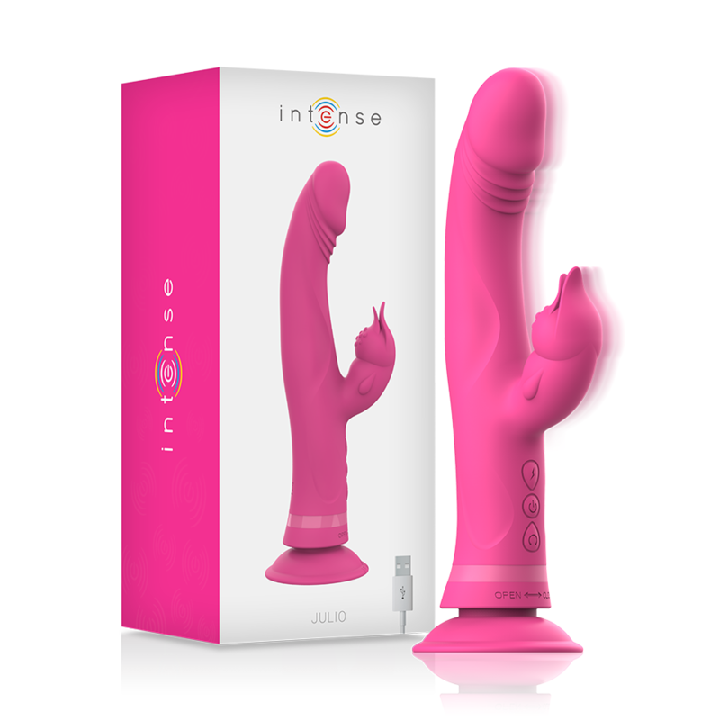 INTENSE - VIBRATEUR JULIO RABBIT SILICONE ROSE INTENSE FUN
