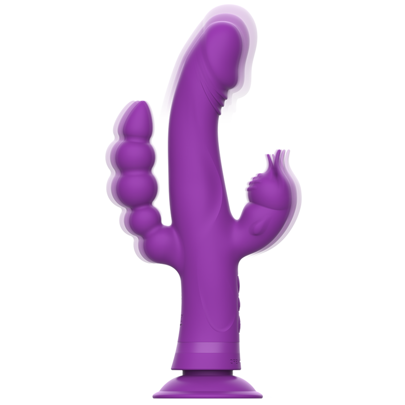 INTENSE - VIBRATEUR EN SILICONE CASANOVA RABBIT TRIPLE MOTEUR VIOLET INTENSE FUN