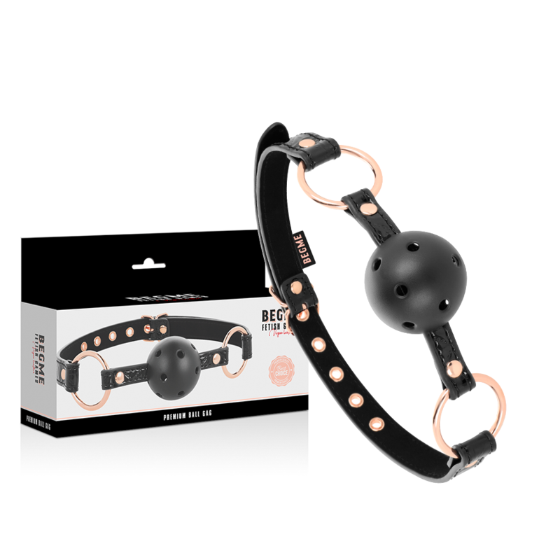 BEGME - BLACK EDITION BALL GAG CUIR VEGAN BEGME BLACK EDITION