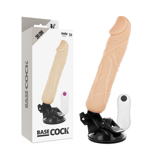 BASECOCK - VIBRATEUR RÉALISTE TÉLÉCOMMANDE NATUREL 20 CM -O- 4 CM BASECOCK