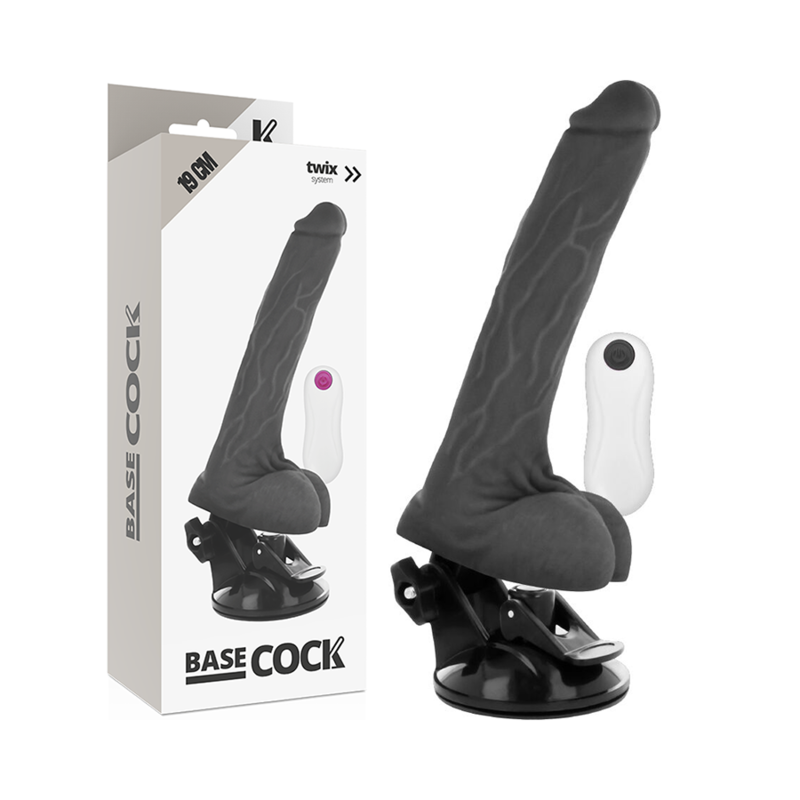 BASECOCK - VIBRATEUR NATUREL RÉALISTE TÉLÉCOMMANDE 19 CM -O- 4 CM BASECOCK