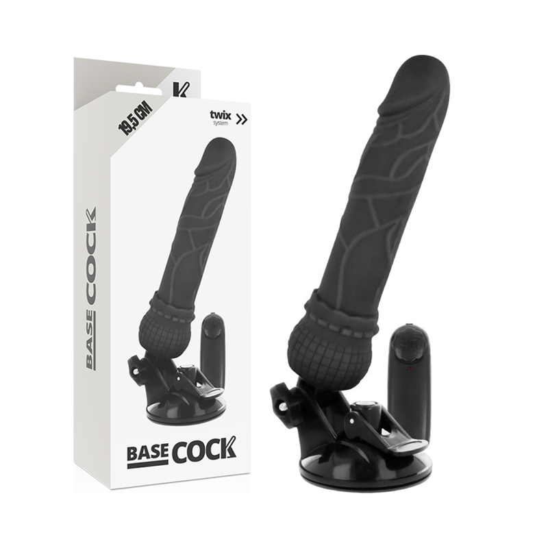 BASECOCK - VIBRATEUR RÉALISTE TÉLÉCOMMANDE NATUREL 19.5 CM -O- 4 CM BASECOCK