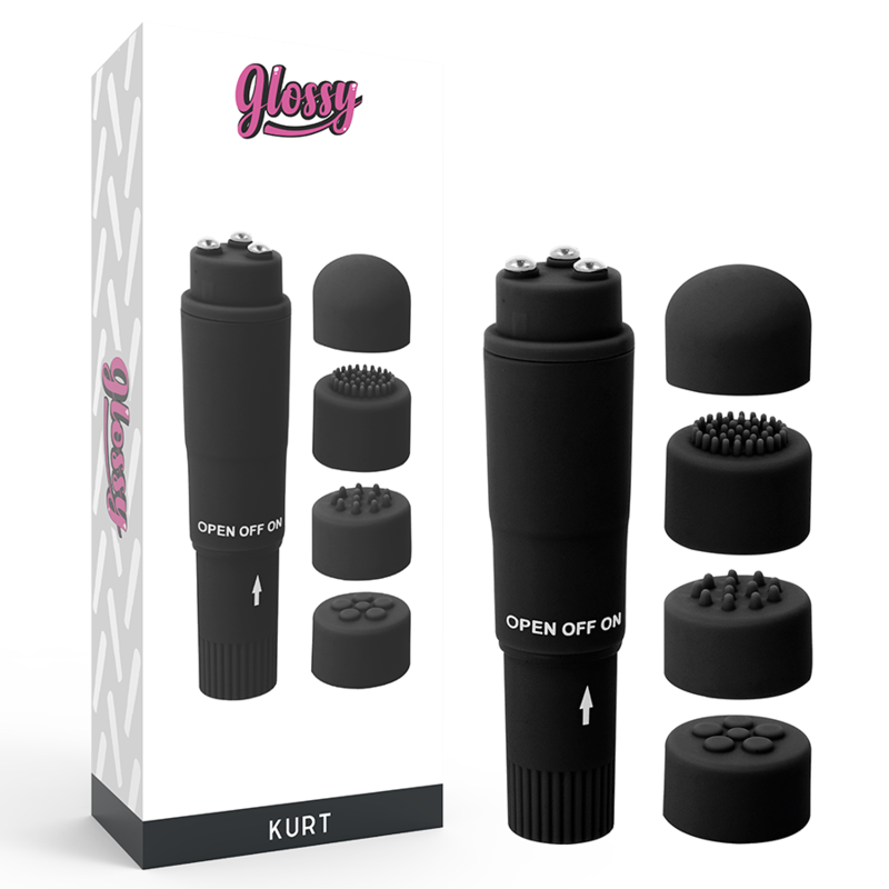 GLOSSY - MASSEUR DE POCHE KURT NOIR GLOSSY