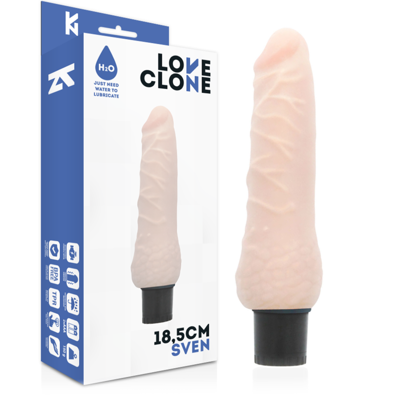 LOVECLONE - VIBRATEUR AUTOLUBRIFIANT SVEN 18.5 CM -O- 3.3 CM LOVECLONE