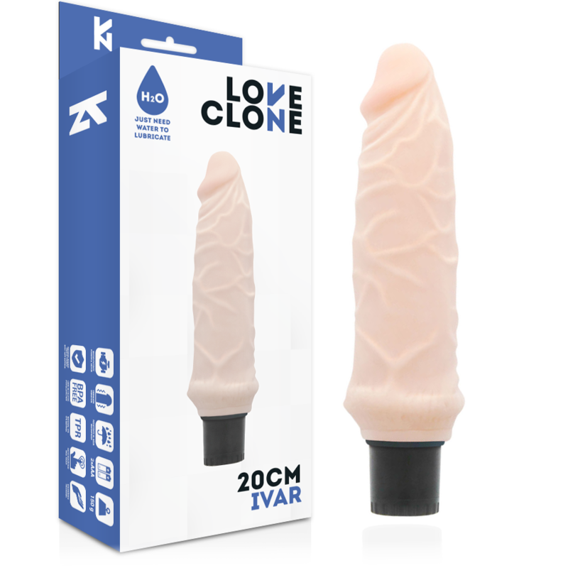 LOVECLONE - VIBRATEUR AUTOLUBRIFIANT IVAR 20 CM -O- 3.7 CM LOVECLONE