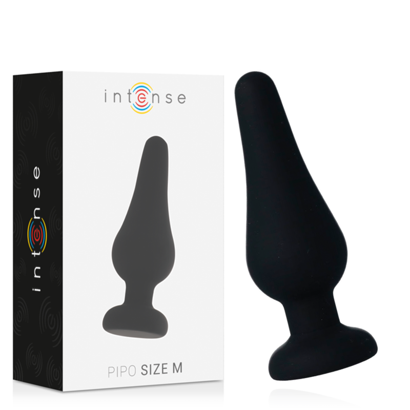 INTENSE - PLUG ANAL PIPO M SILICONE NOIR 11 CM INTENSE ANAL TOYS
