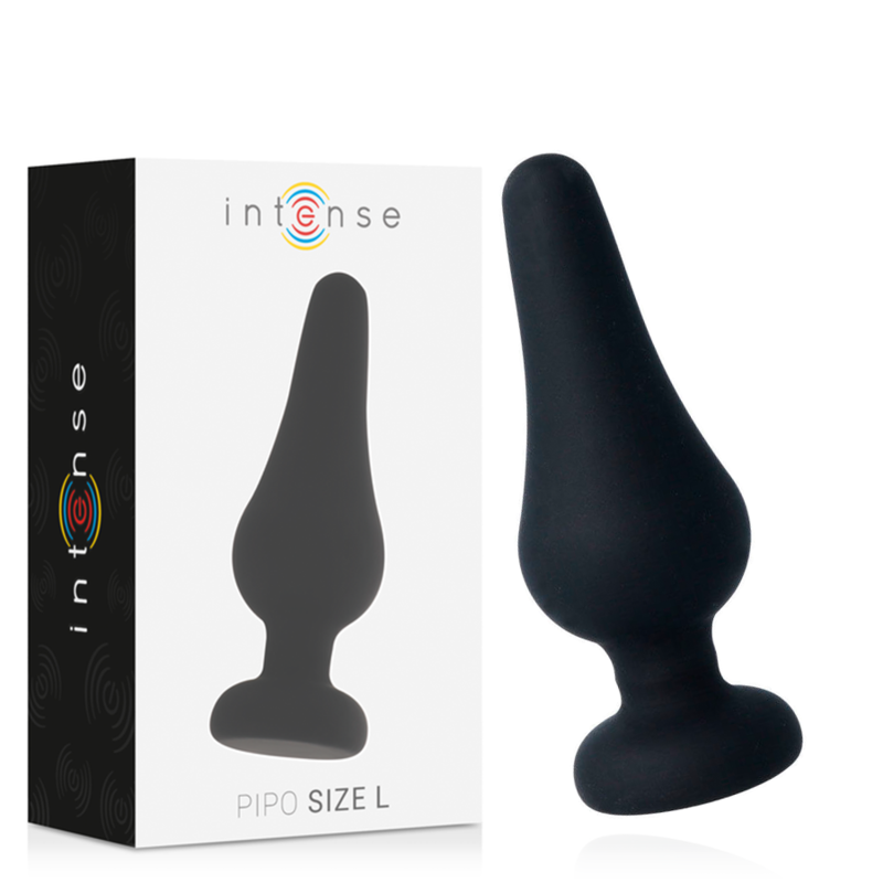 INTENSE - PLUG ANAL PIPO L SILICONE NOIR 13 CM INTENSE ANAL TOYS