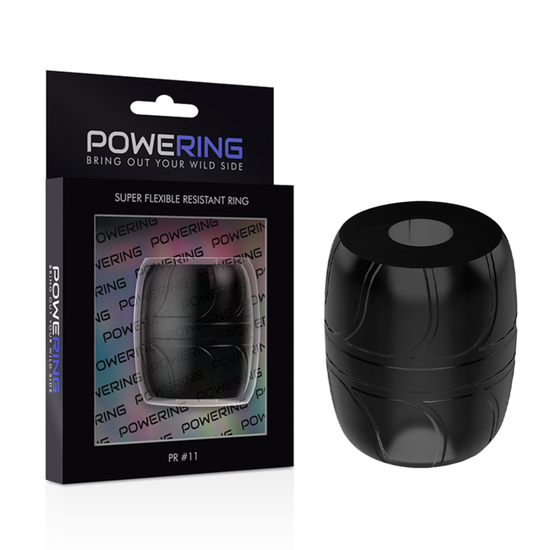 POWERING - ANNEAU PÉNIS SUPER FLEXIBLE ET RÉSISTANT 5 CM PR11 NOIR POWERING