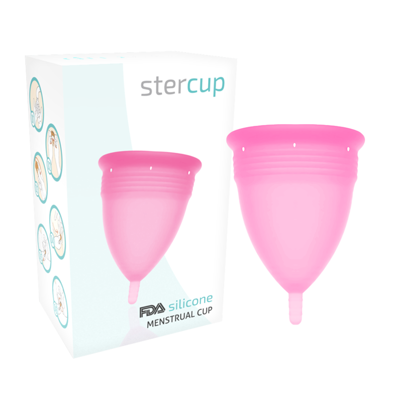 STERCUP - COUPE MENSTRUELLE EN SILICONE FDA ROSE - TAILLE L STERCUP