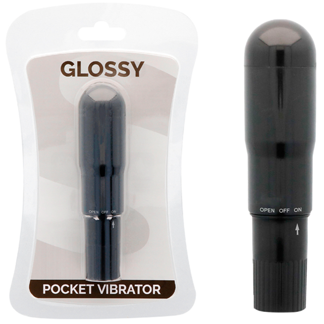 GLOSSY - VIBRATEUR DE POCHE NOIR GLOSSY
