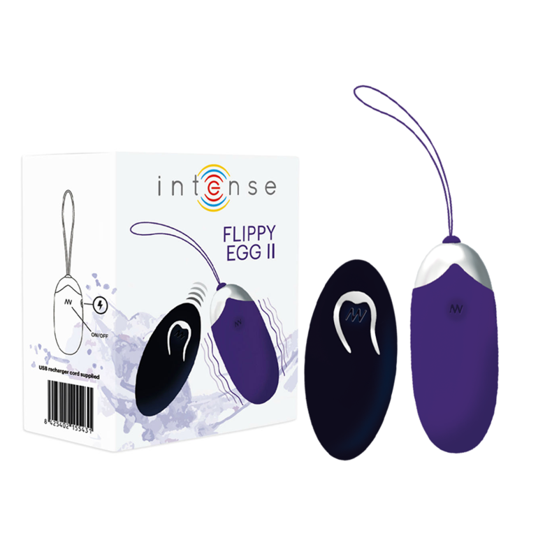 INTENSE - OEUF VIBRANT FLIPPY II AVEC TÉLÉCOMMANDE VIOLET INTENSE COUPLES TOYS