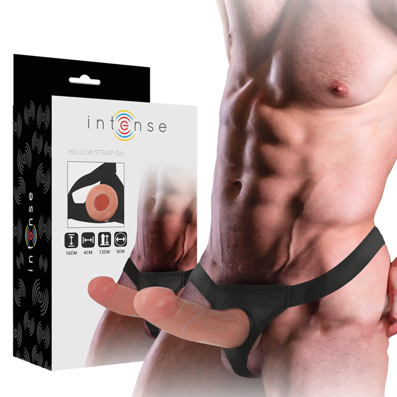 INTENSE - HARNAIS CREUX AVEC GODE 16 X 3 CM INTENSE COUPLES TOYS