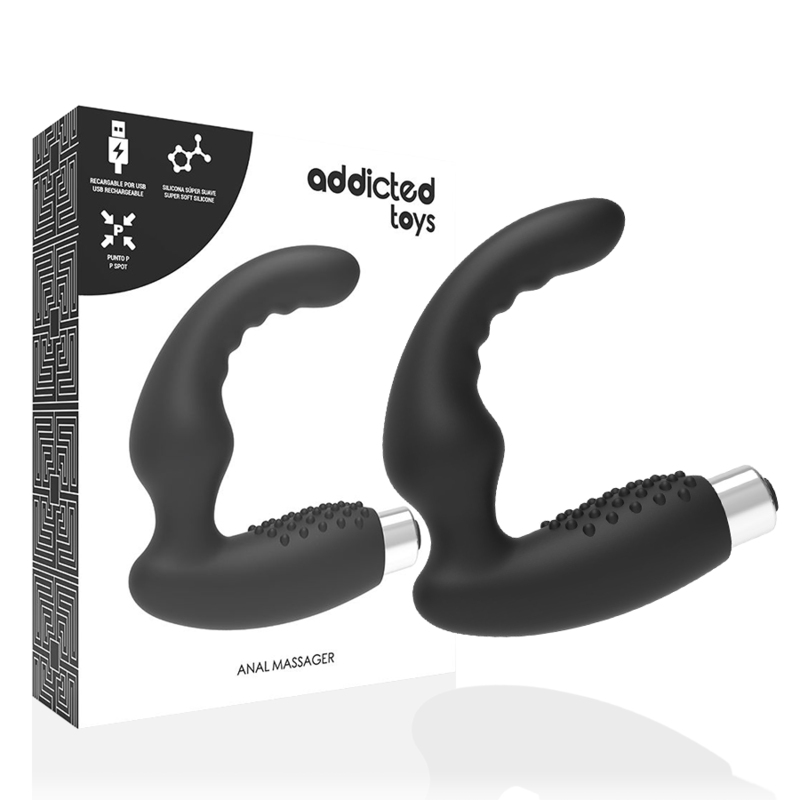 ADDICTED TOYS - VIBRATEUR PROSTATIQUE RECHARGEABLE MODÈLE 2 - NOIR ADDICTED TOYS
