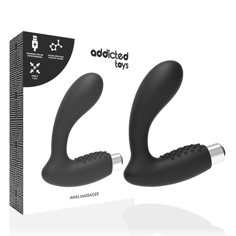 ADDICTED TOYS - VIBRATEUR PROSTATIQUE RECHARGEABLE MODÈLE 5 - NOIR ADDICTED TOYS