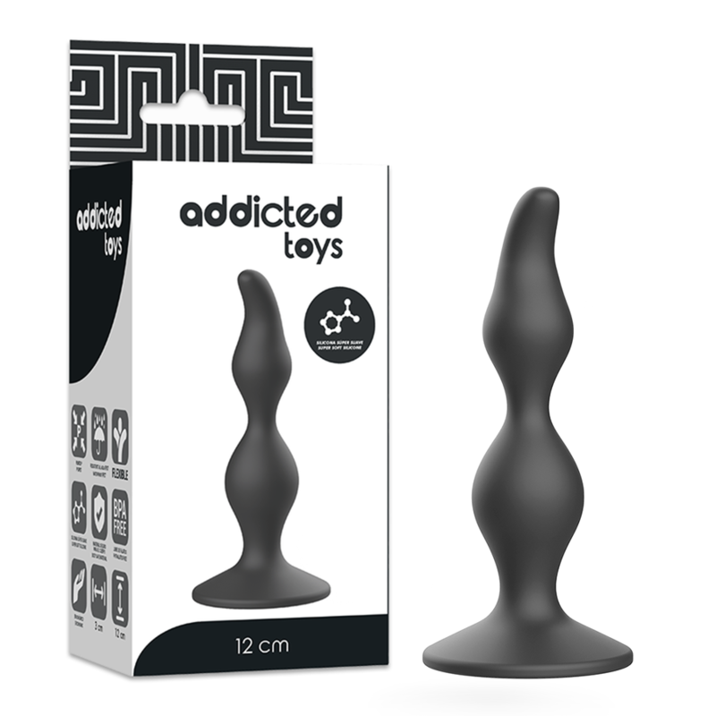 ADDICTED TOYS - PLUG SEXUEL ANAL 12 CM NOIR ADDICTED TOYS