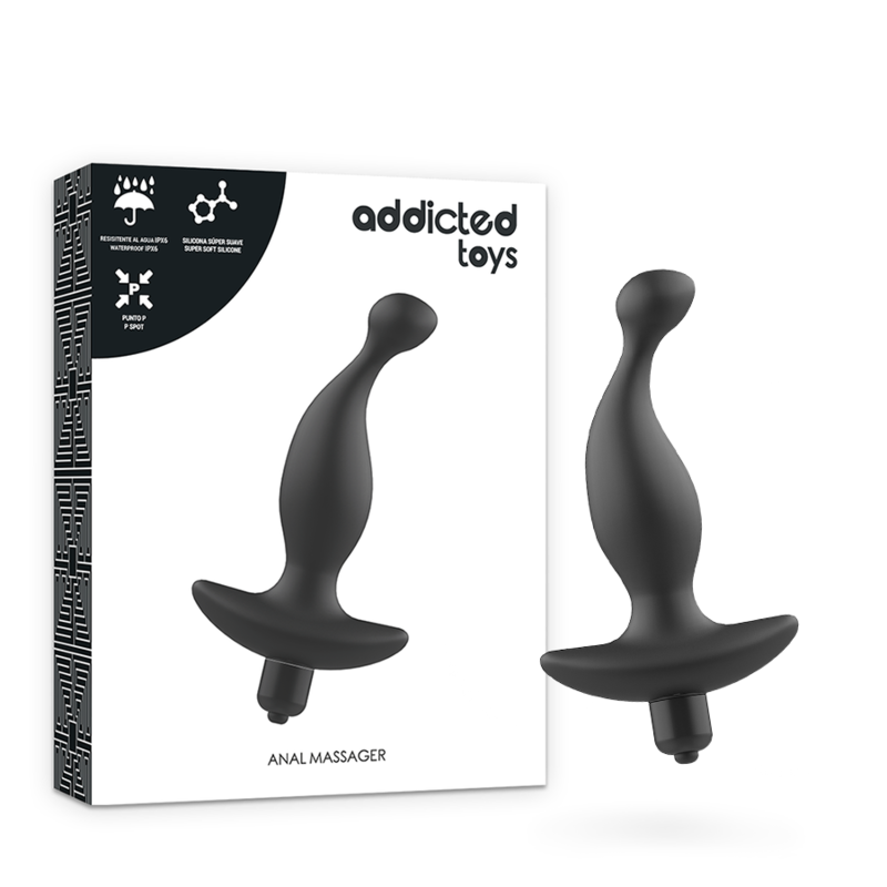 ADDICTED TOYS - MASSEUR ANAL AVEC VIBRATION NOIRE MODÈLE 1 ADDICTED TOYS