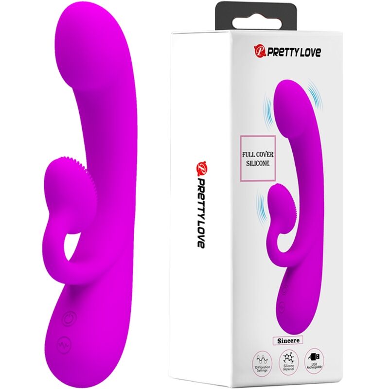 PRETTY LOVE - VIBRATEUR ET SUCCION CLITORISÉ EN SILICONE SINCÈRE VIOLET PRETTY LOVE