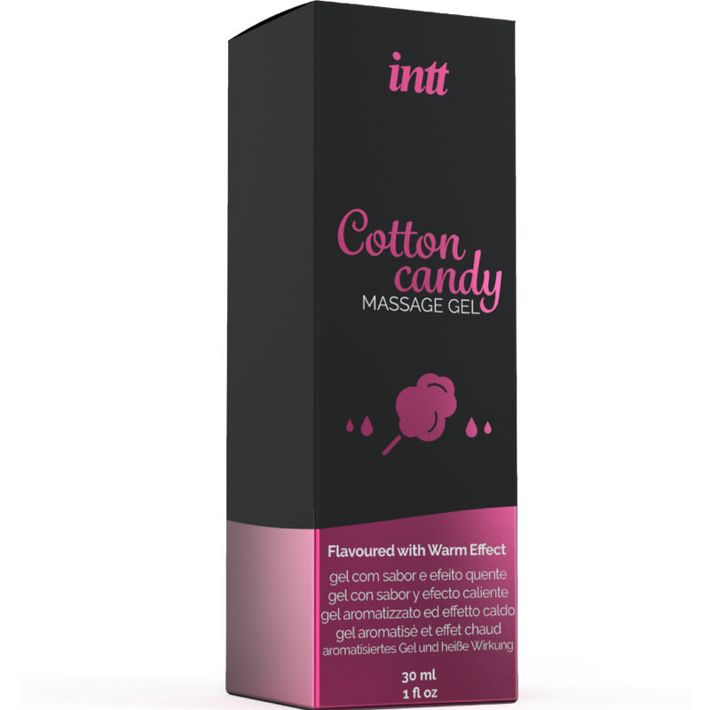 INTT MASSAGE & ORAL SEX - GEL DE MASSAGE SAVEUR COTTON BABE À PAPA ET EFFET CHAUFFANT INTT MASSAGE & ORAL SEX
