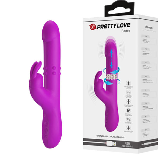 PRETTY LOVE - VIBRATEUR REESE AVEC ROTATION VIOLET PRETTY LOVE