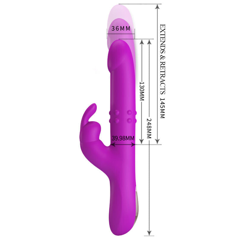 PRETTY LOVE - VIBRATEUR REESE AVEC ROTATION VIOLET PRETTY LOVE