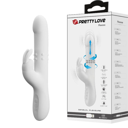 PRETTY LOVE - VIBRATEUR REESE AVEC ROTATION ARGENTÉE PRETTY LOVE