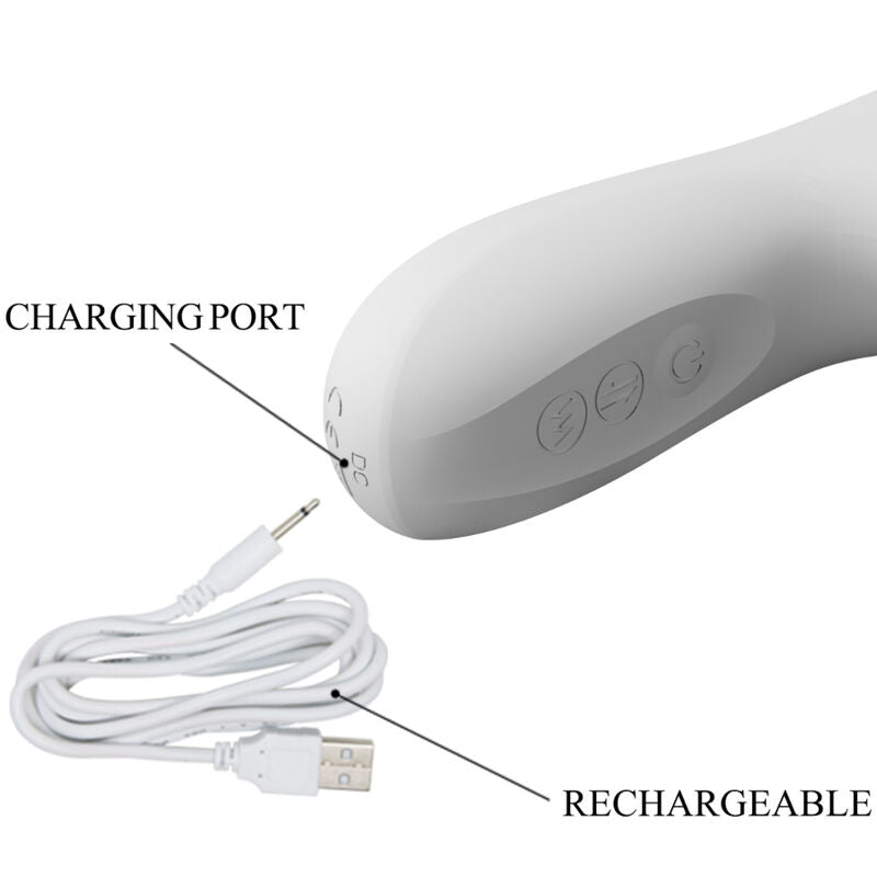 PRETTY LOVE - VIBRATEUR REESE AVEC ROTATION ARGENTÉE PRETTY LOVE