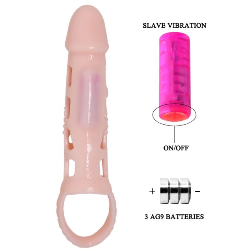 PRETTY LOVE - HOUSSE DEXTENSION DE PÉNIS HARRISON AVEC VIBRATION ET SANGLE 13.5 CM PRETTY LOVE MALE