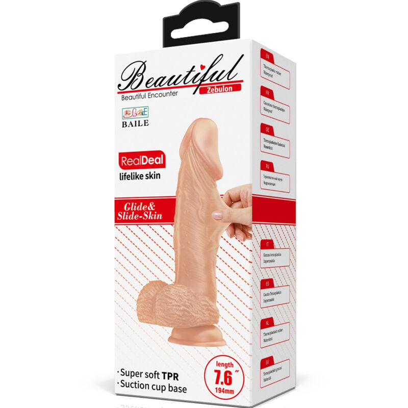 BAILE - BEAUTIFUL ENCOUNTER ZEBULON GODEMICHET RÉALISTE FLEXIBLE 19,4 CM NATUREL BAILE DILDOS
