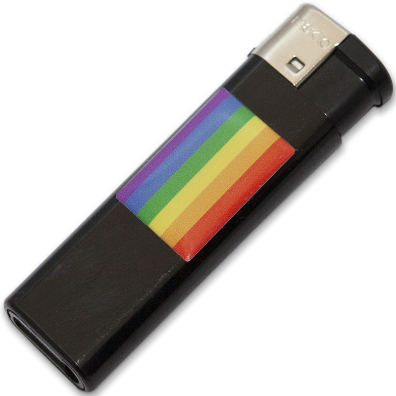 PRIDE - BRIQUET NOIR AVEC DRAPEAU LGBT PRIDE