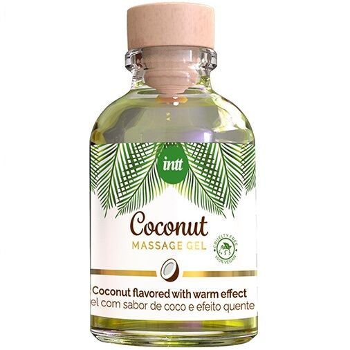 INTT - GEL DE MASSAGE VÉGAN AU SAVEUR DE COCO ET EFFET CHAUFFANT INTT VEGAN LINE