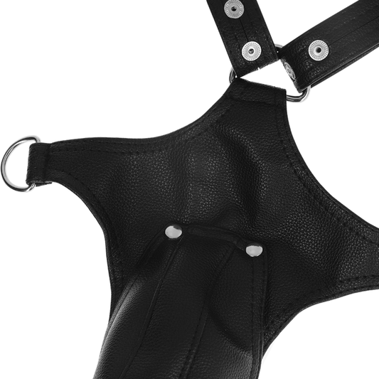 FETISH SUBMISSIVE ATTITUDE - HARNAIS JOCK STRAP EN CUIR ÉCOLOGIQUE POUR HOMMES FETISH SUBMISSIVE ATTITUDE