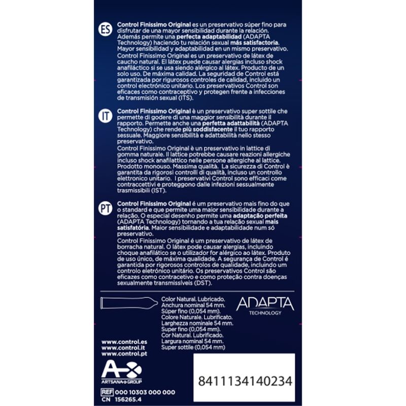 CONTROL - FINISSIMO CONDOMS 12 UNITS CONTROL CONDOMS