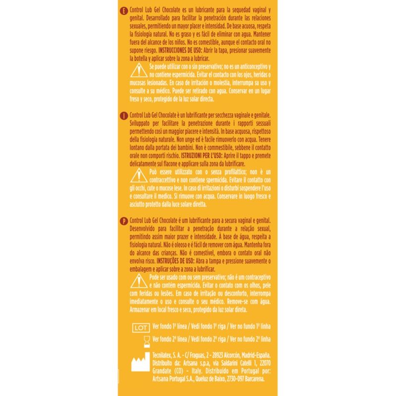 CONTROL - GEL LUBRIFIANT LUB CHOCOLAT 75 ML CONTROL LUBES
