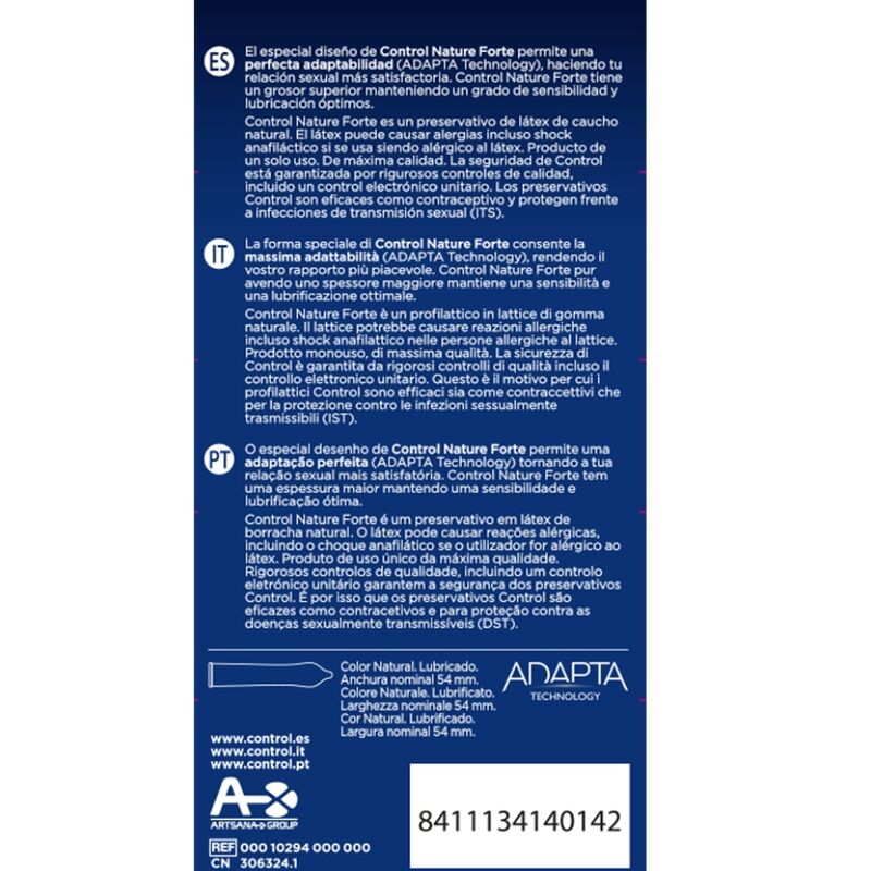 CONTROL - FORTE 12 UNITÉS CONTROL CONDOMS