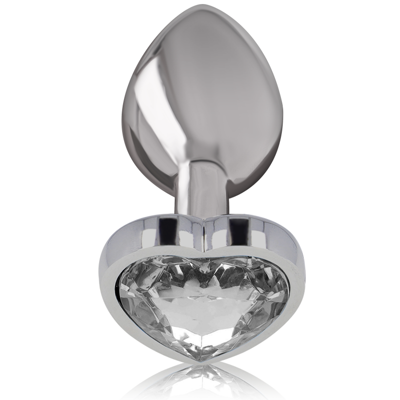 INTENSE - PLUG ANAL EN MÉTAL ALUMINIUM COEUR BLANC TAILLE S INTENSE ANAL TOYS