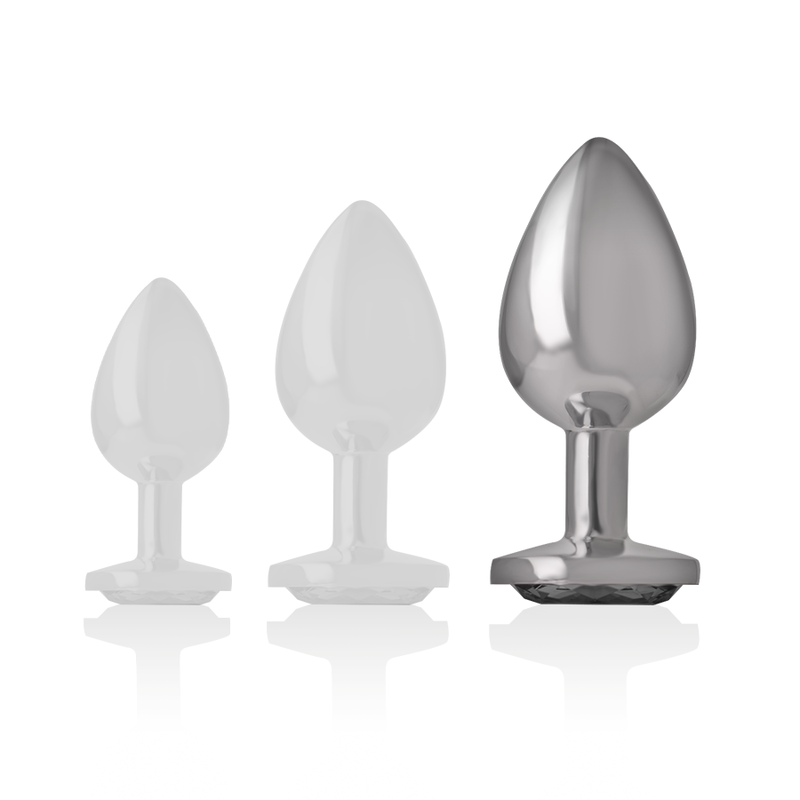 INTENSE - PLUG ANAL MÉTAL ALUMINIUM COEUR BLANC TAILLE L INTENSE ANAL TOYS