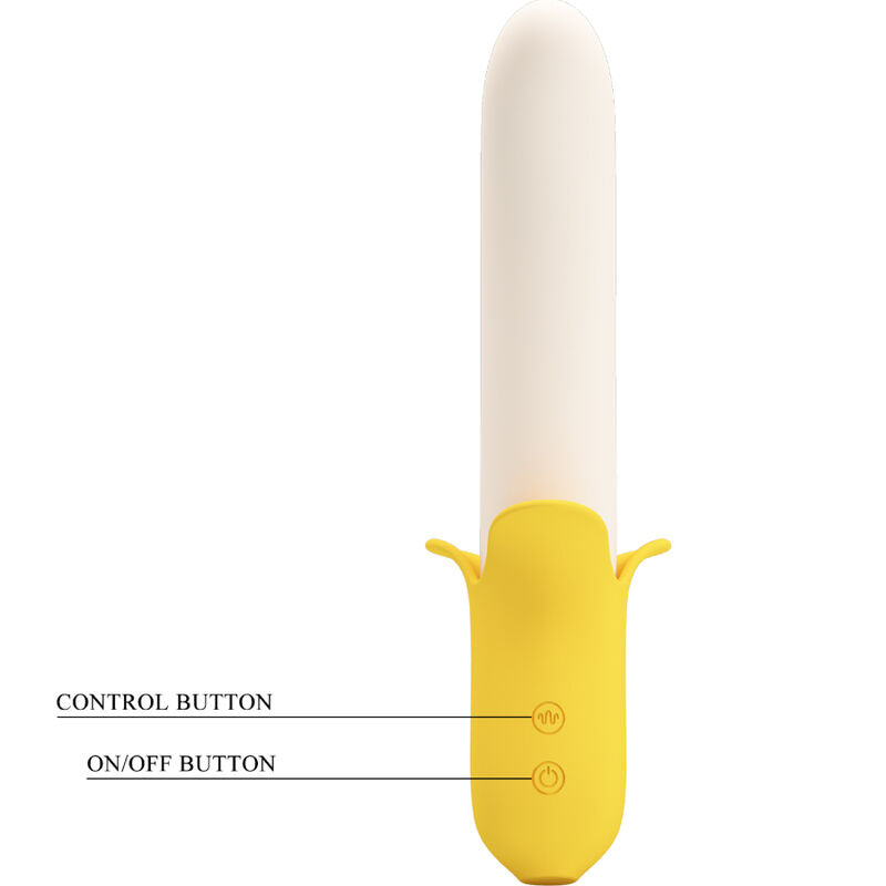 PRETTY LOVE - BANANA GEEK SUPER POWER 7 VIBRATIONS UP&DOWN SILICONE NOIR PRETTY LOVE