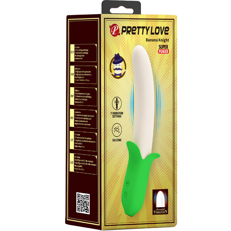 PRETTY LOVE - BANANA KNIGHT SUPER PUISSANCE 7 VIBRATIONS EN SILICONE PRETTY LOVE