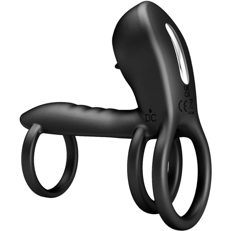 PRETTY LOVE - GAINE PÉNIS JAMMY 12 VIBRATIONS AVEC LANGUE EN SILICONE RECHARGEABLE PRETTY LOVE MALE
