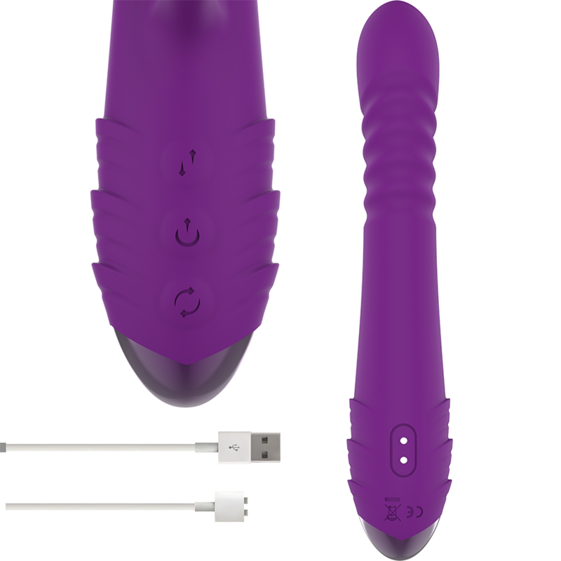 INTENSE - VIBRATEUR RECHARGEABLE MULTIFONCTION IGGY UP & DOWN AVEC STIMULATEUR CLITORAL VIOLET INTENSE FUN