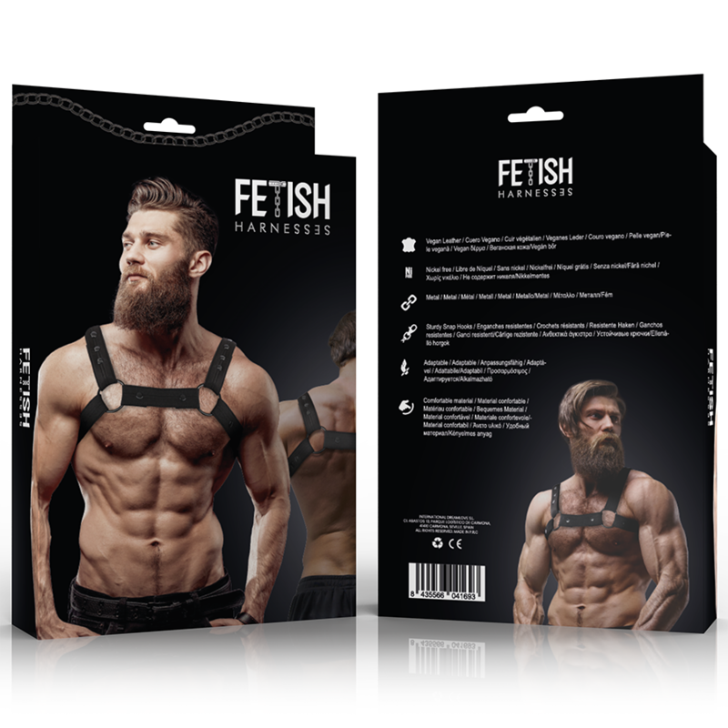 FETISH SUBMISSIVE ATTITUDE - HARNAIS DE SPORT RÉGLABLE EN NÉOPRÈNE POUR HOMMES FETISH SUBMISSIVE ATTITUDE