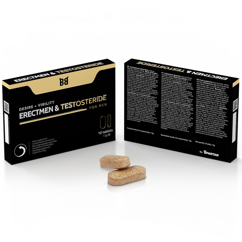 BLACK BULL - ERECTMEN & TESTOSTERIDE PUISSANCE ET TESTOSTÉRONE POUR HOMMES 10 GÉLULES BLACK BULL