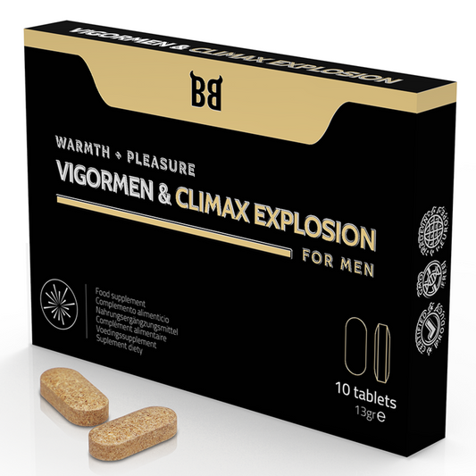 BLACK BULL - VIGORMEN & CLIMAX EXPLOSION PLUS GRAND PLAISIR POUR HOMMES 10 GÉLULES BLACK BULL