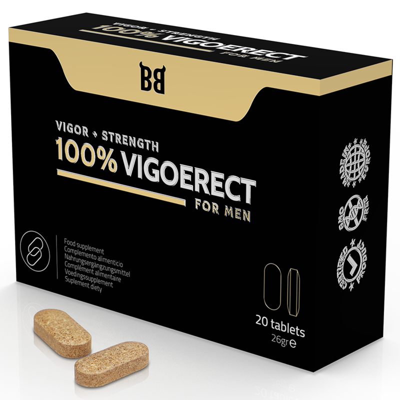 BLACK BULL - 100% VIGOERECT VIGEUR + FORCE POUR HOMME 20 COMPRIMES BLACK BULL