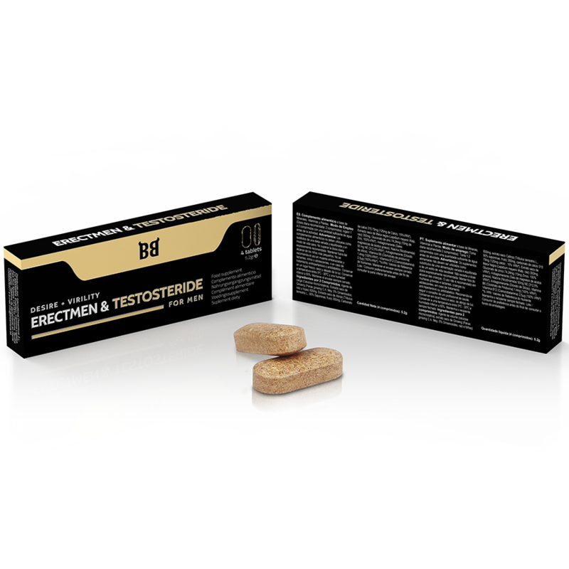BLACK BULL - ERECTMEN & TESTOSTERIDE PUISSANCE ET TESTOSTÉRONE POUR HOMMES 4 GÉLULES BLACK BULL