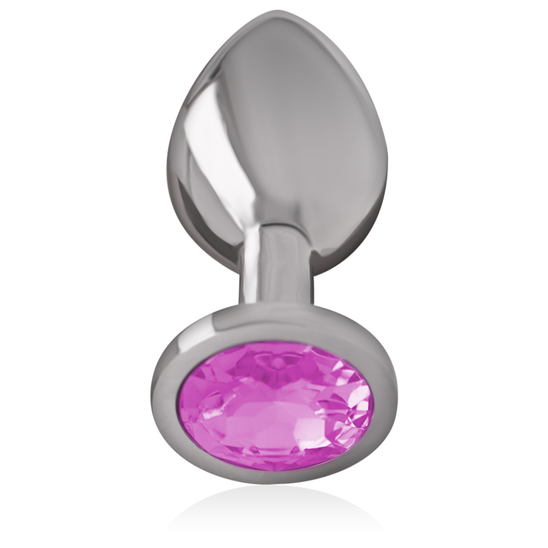 INTENSE - PLUG ANAL EN MÉTAL ALUMINIUM AVEC CRISTAL ROSE TAILLE L INTENSE ANAL TOYS